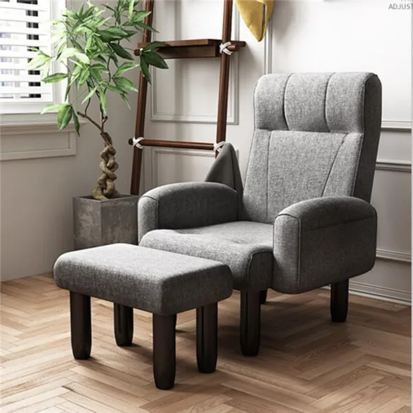 Japanese Style Foldable&Adjustable Sofa Armchair Leisure Chair With Wood Legs Living Room Furniture Modern Relax Accent Chair